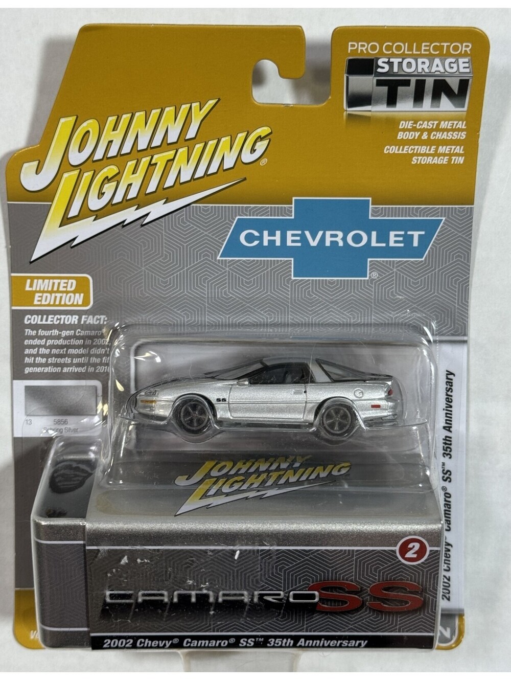 Johnny Lightning 2002 Chevy Camaro SS 35th Anniversary Limited Edition Silver